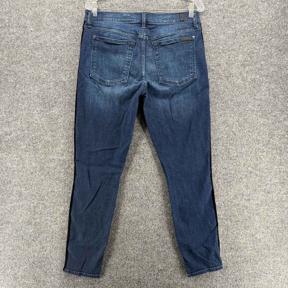 7 for All‎ Mankind Jeans Womens 31 Blue Bair Ankle Skinny Mid Rise Stretch Denim